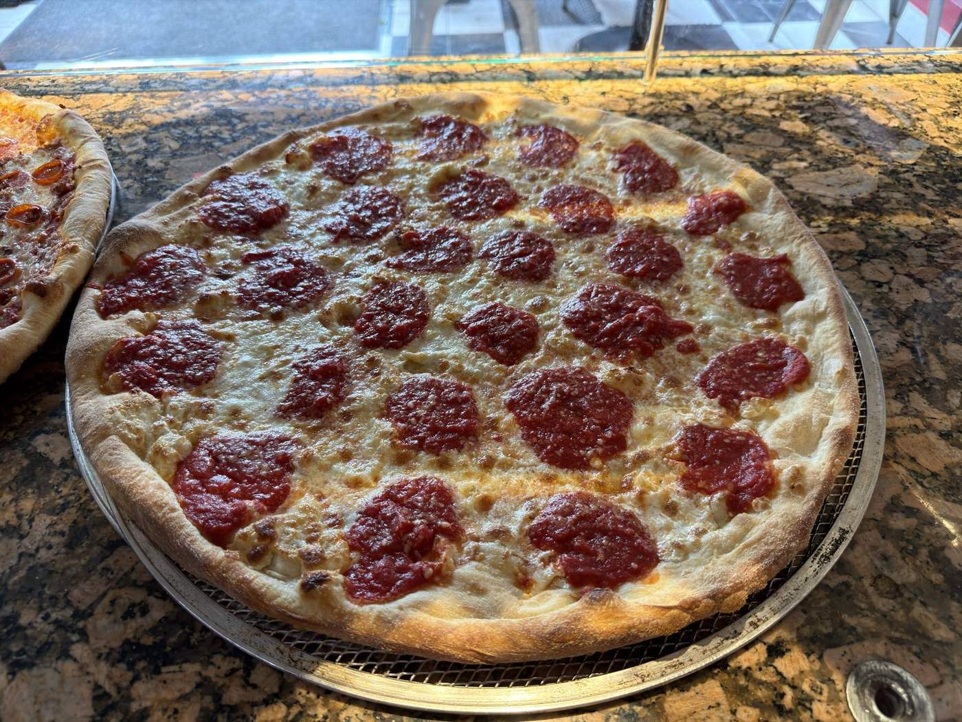 Pepperoni pie fresh from the oven