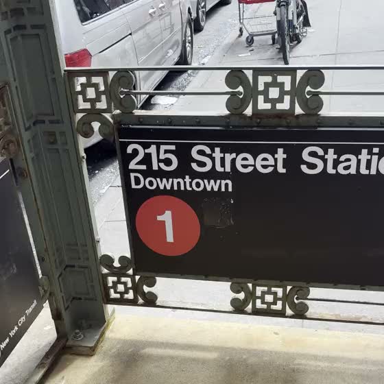 The 215th Street 1 train entrance
